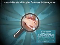 Mutually beneficial supplier relationship management ppt design templates