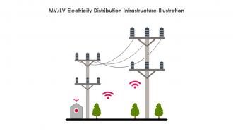 MV LV Electricity Distribution Infrastructure Illustration