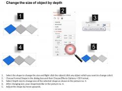 Mv three staged diamond process flow diagram powerpoint template slide