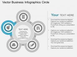Mw six staged circle of business infographics flat powerpoint design