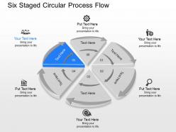 Mw six staged circular process flow powerpoint template
