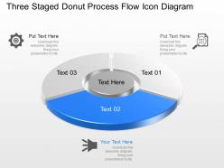 Mw three staged donut process flow icon diagram powerpoint template slide