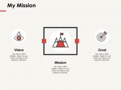 My mission vision goal f290 ppt powerpoint presentation professional aids