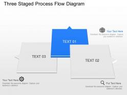 My three staged process flow diagram powerpoint template