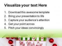 My wish list christmas powerpoint backgrounds and templates 0111