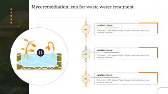 Mycoremediation Icon For Waste Water Treatment Ppt Template