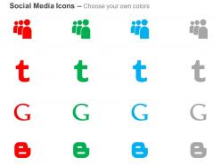 Myspace tumbler google blogger ppt icons graphics