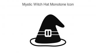 Mystic Witch Hat Monotone Icon In Powerpoint Pptx Png And Editable Eps Format