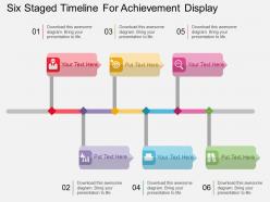 mz Six Staged Timeline For Achievement Display Flat Powerpoint Design