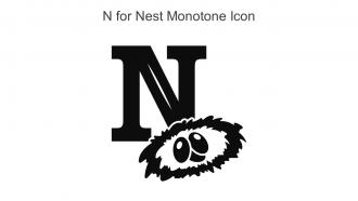 N For Nest Monotone Icon In Powerpoint Pptx Png And Editable Eps Format