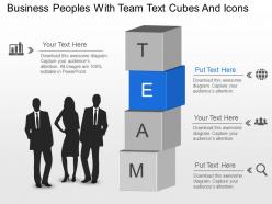 Na business peoples with team text cubes and icons powerpoint template