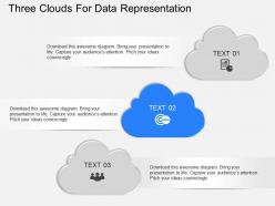 Na three clouds for data representation powerpoint temptate