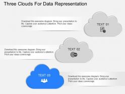 Na three clouds for data representation powerpoint temptate