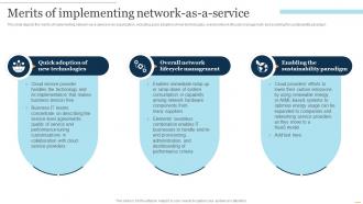 NaaS Architecture Merits Of Implementing Network As A Service Ppt Presentation Ideas Aids