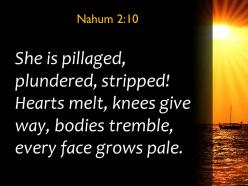 Nahum 2 10 she is pillaged plundered stripped powerpoint church sermon