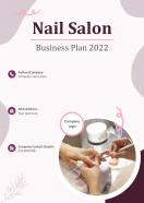 Nail Salon Business Plan Pdf Word Document
