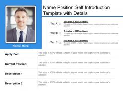 Name position self introduction template with details