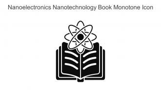 Nanoelectronics Nanotechnology Book Monotone Icon In Powerpoint Pptx Png And Editable Eps Format