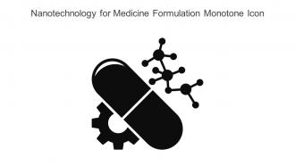 Nanotechnology for Medicine Formulation Monotone Icon In Powerpoint Pptx Png And Editable Eps Format