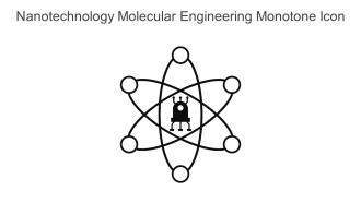 Nanotechnology Molecular Engineering Monotone Icon In Powerpoint Pptx Png And Editable Eps Format