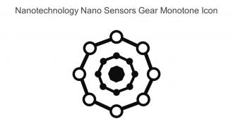 Nanotechnology Nano Sensors Gear Monotone Icon In Powerpoint Pptx Png And Editable Eps Format