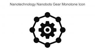 Nanotechnology Nanobots Gear Monotone Icon In Powerpoint Pptx Png And Editable Eps Format
