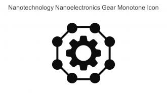 Nanotechnology Nanoelectronics Gear Monotone Icon In Powerpoint Pptx Png And Editable Eps Format