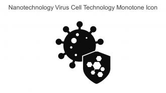 Nanotechnology Virus Cell Technology Monotone Icon In Powerpoint Pptx Png And Editable Eps Format