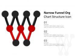 Narrow funnel org chart structure icon