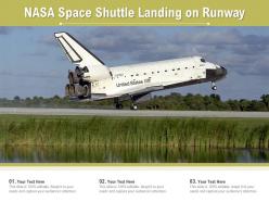 Nasa space shuttle landing on runway