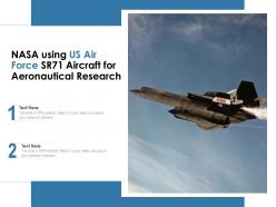 Nasa using us air force sr71 aircraft for aeronautical research