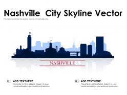 Nashville city skyline vector powerpoint presentation ppt template