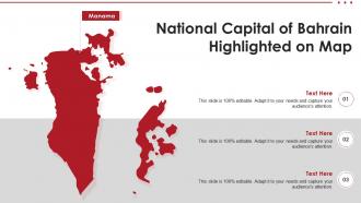National capital of bahrain highlighted on map