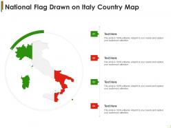 National Flag Drawn On Italy Country Map