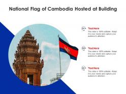National flag of cambodia hosted at building