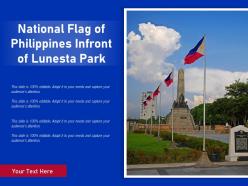 National flag of philippines infront of lunesta park