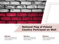 National flag of poland country portrayed on wall