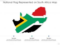 National flag represented on south africa map