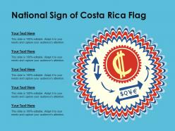 National sign of costa rica flag