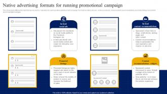 Native Advertising Formats For Running Promotional Strategic Guide For Digital Marketing MKT SS V