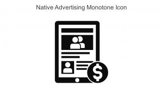 Native Advertising Monotone Icon In Powerpoint Pptx Png And Editable Eps Format