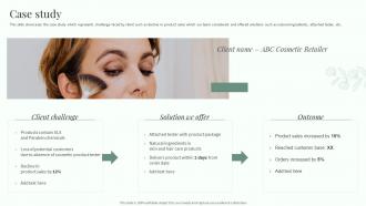 Natural Beautifying Products Company Profile Case Study Ppt Slides ICINS