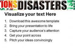 Natural disasters geographical powerpoint templates and powerpoint backgrounds 0311