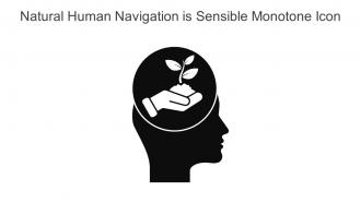 Natural Human Navigation Is Sensible Monotone Icon In Powerpoint Pptx Png And Editable Eps Format