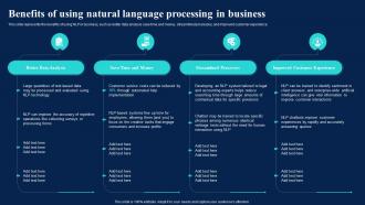 Natural Language AI Benefits Of Using Natural Language Processing In Business Ppt Slides Elements