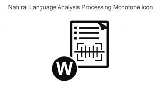 Natural Language Analysis Processing Monotone Icon In Powerpoint Pptx Png And Editable Eps Format