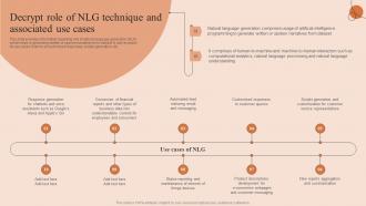 Natural Language Processing Decrypt Role Of NLG Technique And Associated Use Cases AI SS V