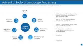 Natural language processing it advent of natural language processing
