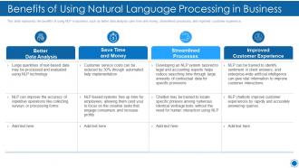 Natural language processing it benefits of using natural language processing in business