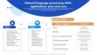 Natural Language Processing NLP Applications Natural Language Processing NLP For Artificial AI SS